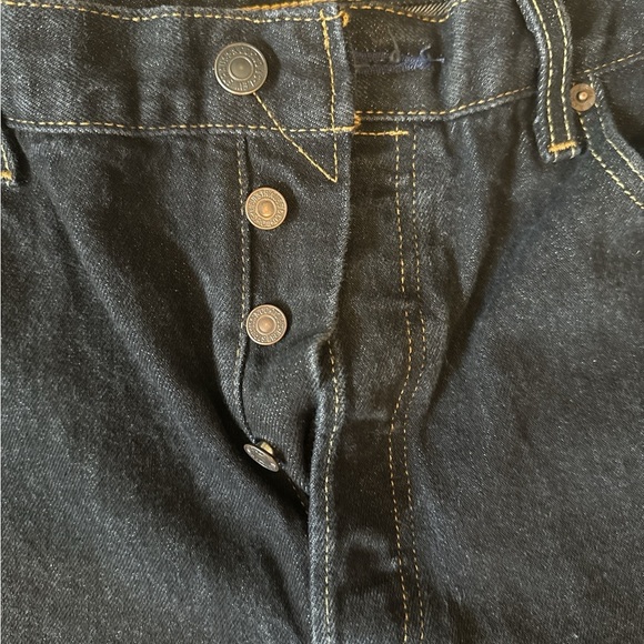 Levi's Men's Dark Denim Straight Jeans - Picture 10 of 10